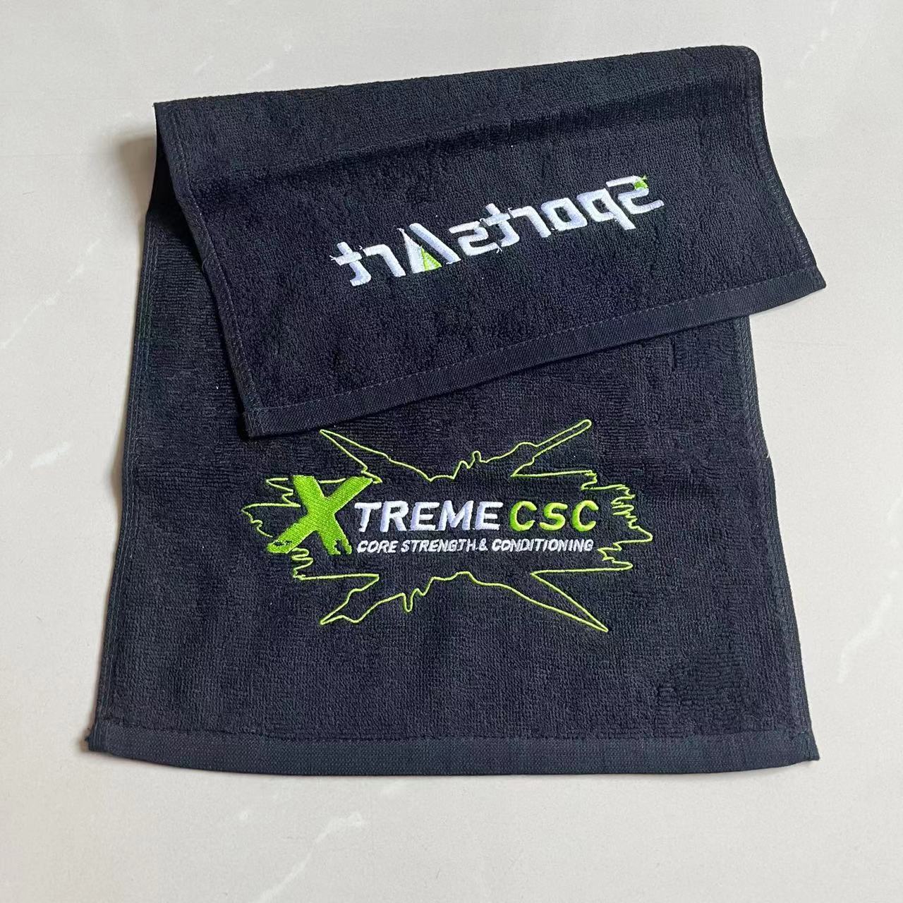 Cotton gym towel custom design logo salon sport towel