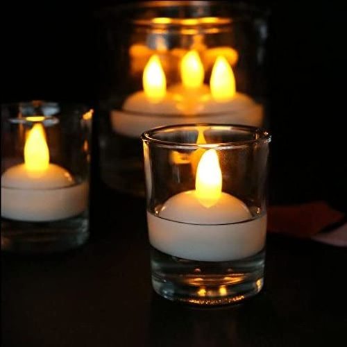 Waterproof Flickering Flameless Floating Led Tea light Tealight Candles Wedding for Christmas Party Pool Valentine's Day Bath