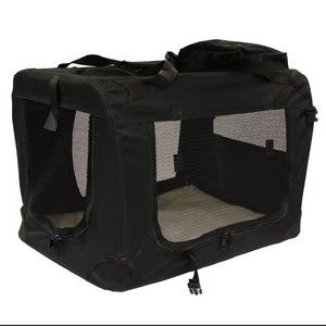 Lightweight Fabric Pet Carrier Crate with Fleece Mat and Food Bag