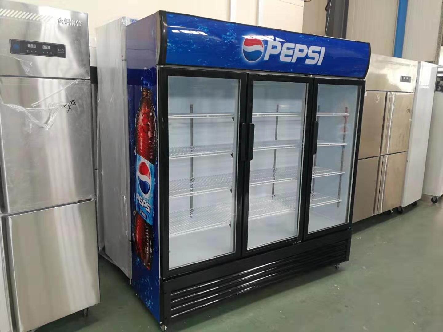 Commercial Mini Direct Cooling Glass Door Fridge Display Freezer