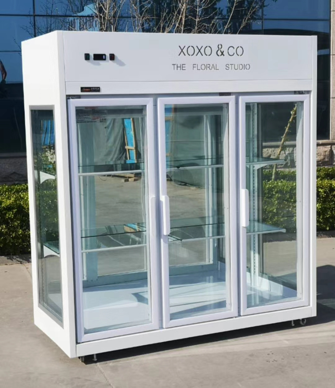 2021 Commercial Vegetable Flora Cooler Flowers 4 Doors Flower Fresh Keeping Refrigerator For Sale