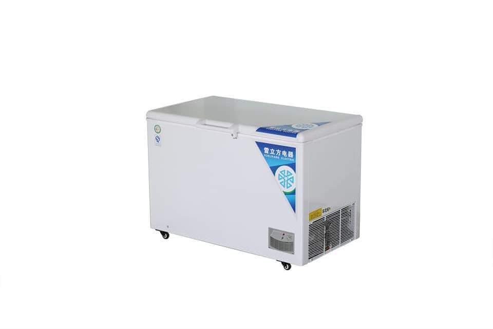 398L commercial chest display freezer top open door freezer for supermarket