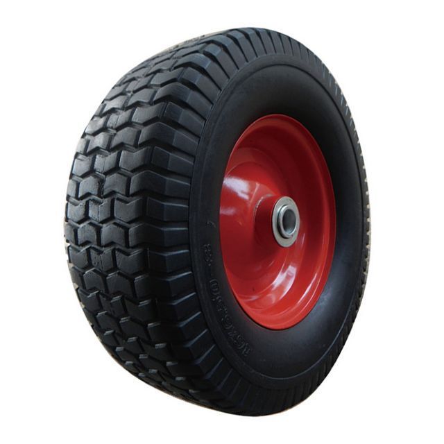 Polyurethane foam wheel 6.50-8  puncture free flat Pu Foam Wheel handtruck tyres