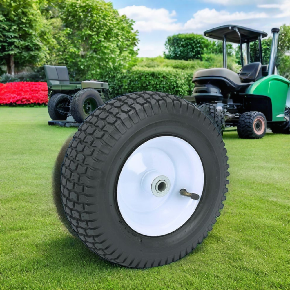 13-Inch Pneumatic Rubber Tire Wheel 5.00-6 for Lawn Mower Wheelbarrow Tool Cart Trailers and Carts for Farms