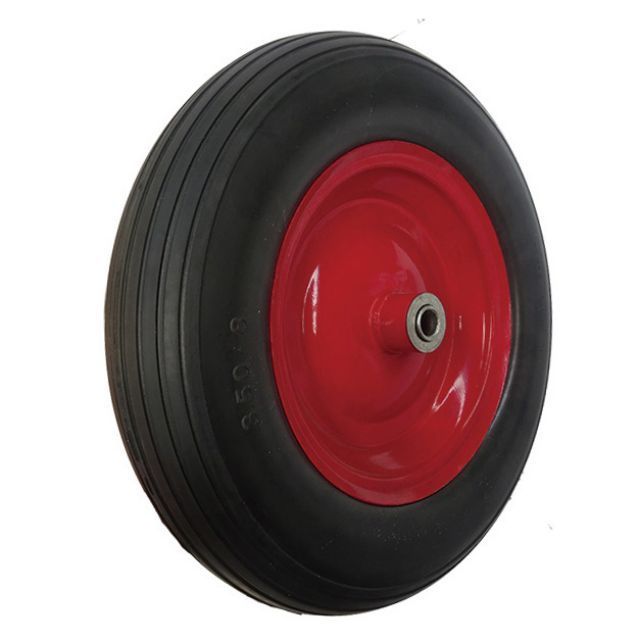 13 inch Wheelbarrow Tire, Flat-free Solid Tire and Wheel with 5/8