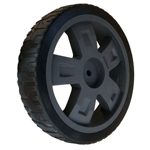 6 10 Inch Plastic PVC Tire Wheels Flat Free Style 4in Customizable OEM Lawn Mower Pull Golf Utility Folding Cart Wagon Spreader