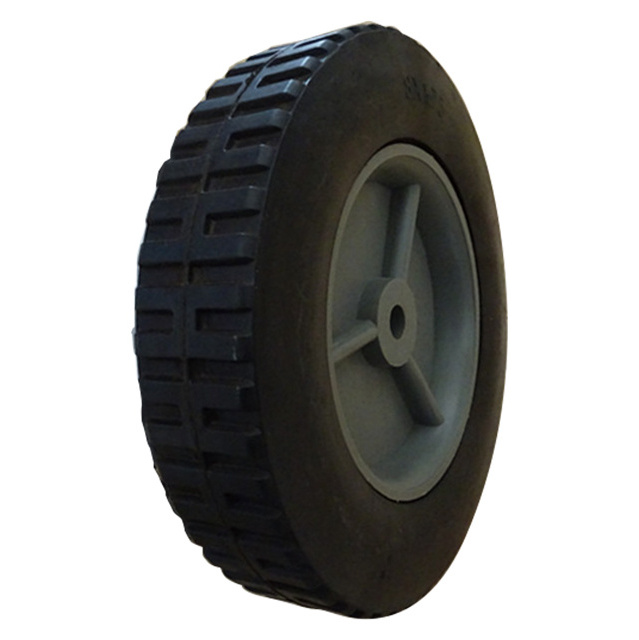 6 10 Inch Plastic PVC Tire Wheels Flat Free Style 4in Customizable OEM Lawn Mower Pull Golf Utility Folding Cart Wagon Spreader