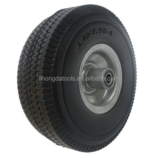 10-Inch Flat-Free Solid Tire with 5/8\