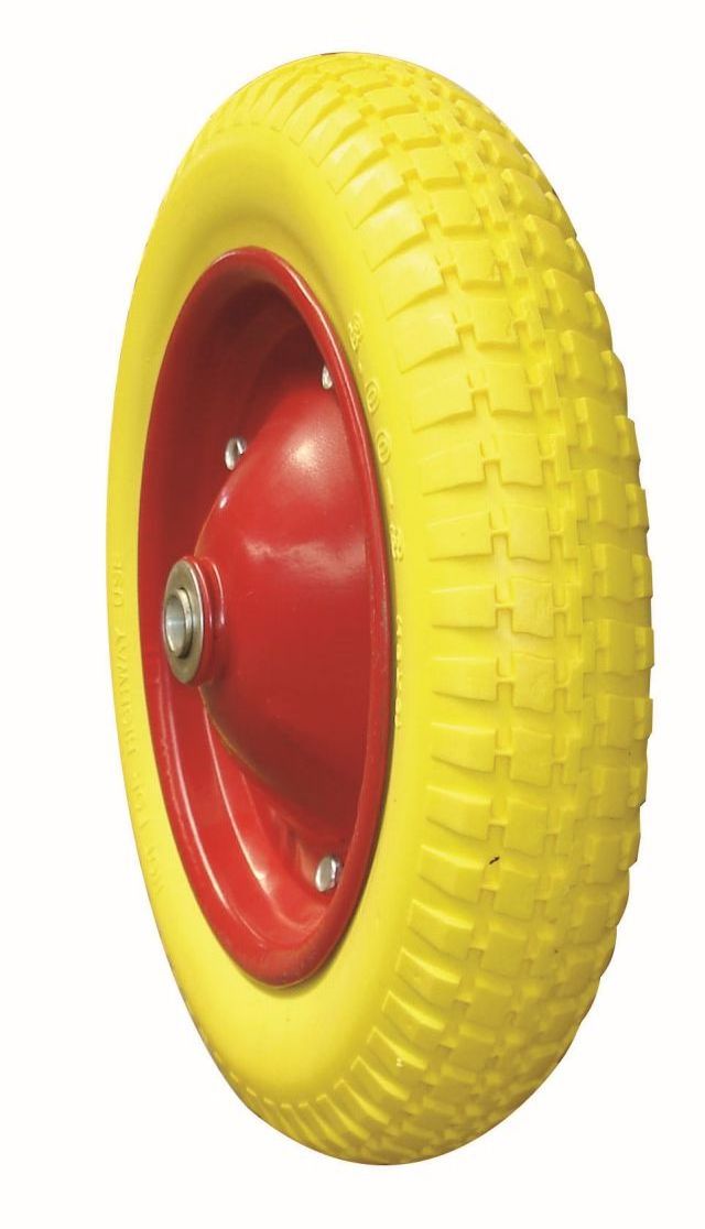 Best Selling Free Replacement Wheelbarrow PU Foam Tire Wheel For Lawn Yard Garden Cart Trailer Wagon