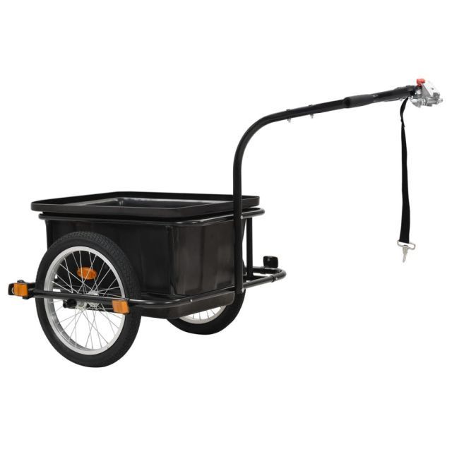 Utility Luggage Storage Cart Carrier Black