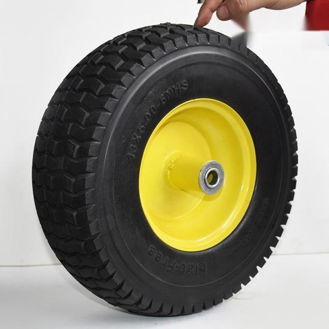 13 inch flat free wheels wholesale 5.00-6 PU tire PU foam wheels for lawn mower