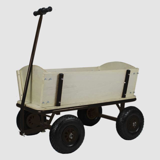 Baby Toy 4 Wheels Push Pull Wooden Wagon Cart For kids travel trailers With Canvas Cover