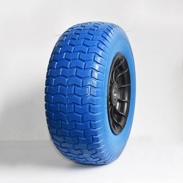 Polyurethane foam wheel 6.50-8  puncture free flat Pu Foam Wheel handtruck tyres