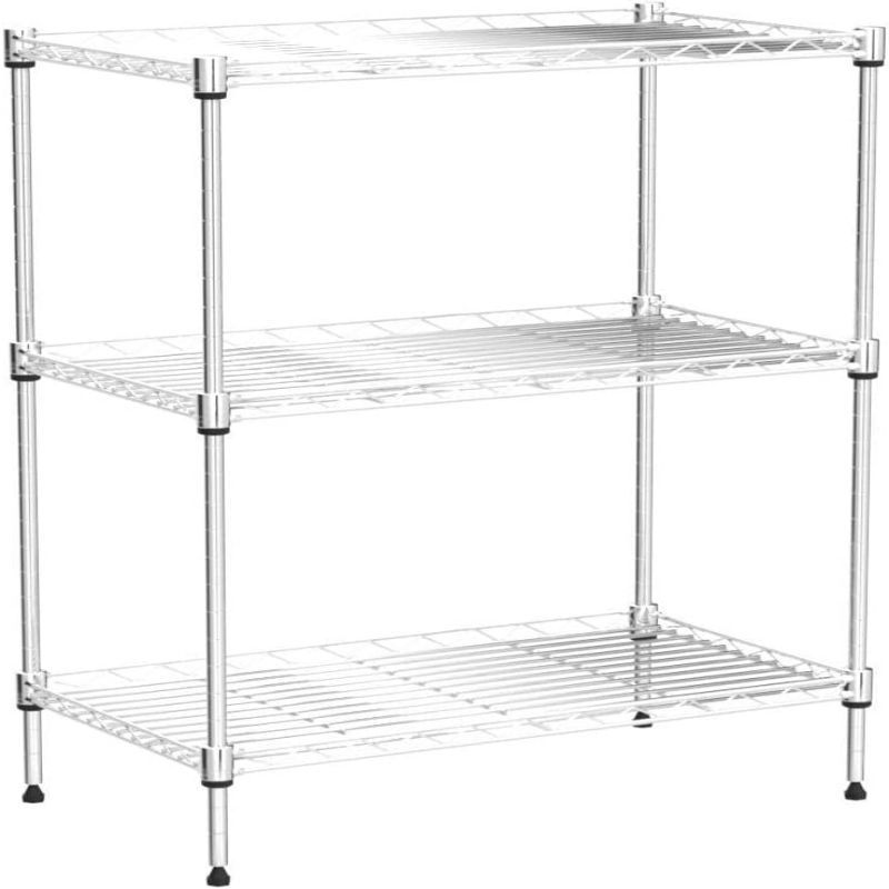 3 Tiers Wire Metal Shelf Modern Rack Metal Shelving Manufacturers  Steel Storage Rack Systems