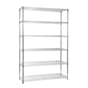 5-Shelf Chrome Wire Rack Heavy-Duty Adjustable Steel Storage Shelving Unit