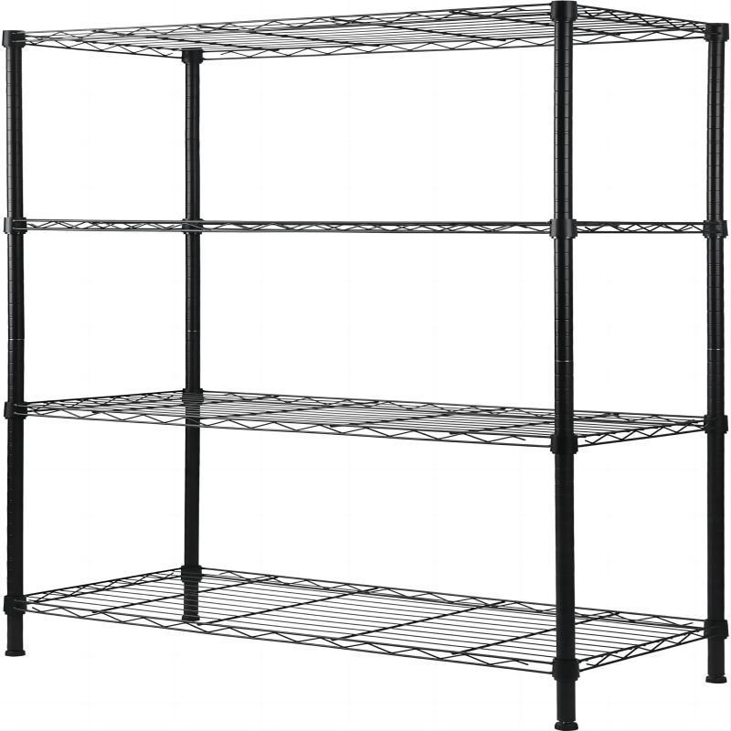 4-Shelf Adjustable Heavy Duty Storage Shelving Unit Steel Organizer Chrome Wire Rack