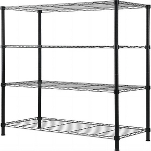 4-Shelf Adjustable Heavy Duty Storage Shelving Unit Steel Organizer Chrome Wire Rack