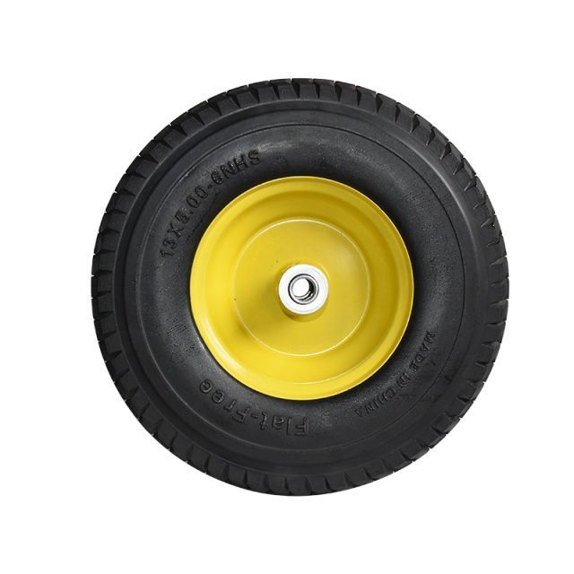 13 inch flat free wheels wholesale 5.00-6 PU tire PU foam wheels for lawn mower