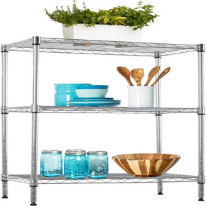 3 Tiers Wire Metal Shelf Modern Rack Metal Shelving Manufacturers  Steel Storage Rack Systems