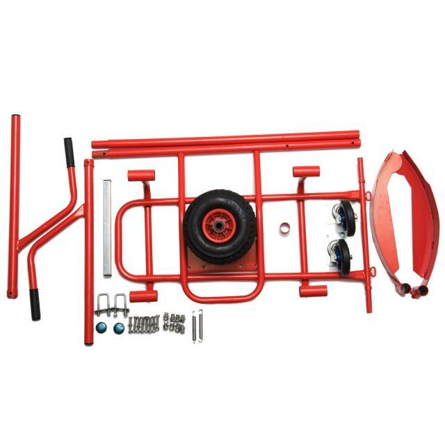 Aluminium Four-Wheel Hand Truck Dolly with Steel Platform for Factory or Warehouse Use Clip-on Tire Design