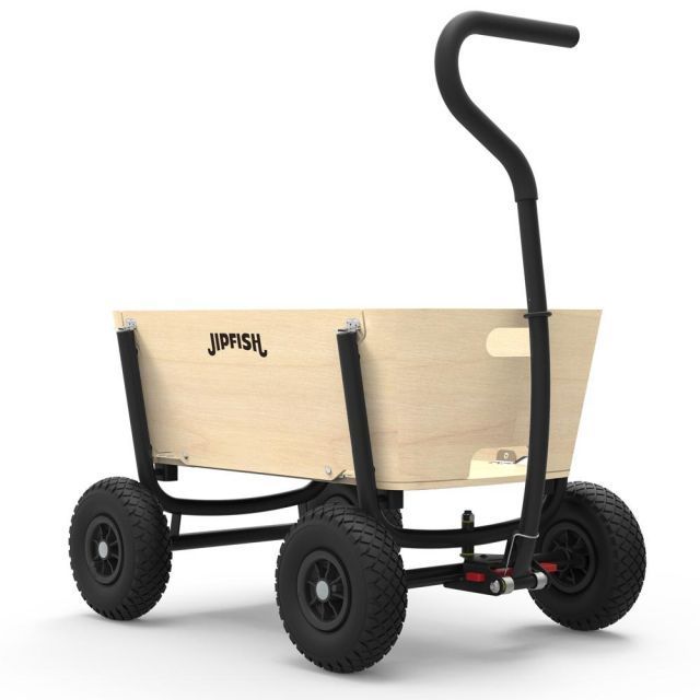 Baby Toy 4 Wheels Push Pull Wooden Wagon Cart For kids travel trailers With Canvas Cover