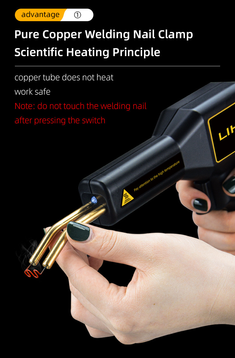 LK702-3 70W Industrial Heat Gun Hot Staples Auto Bumper Repair Welder Plastic Welding Gun with Stapling Wave Nails