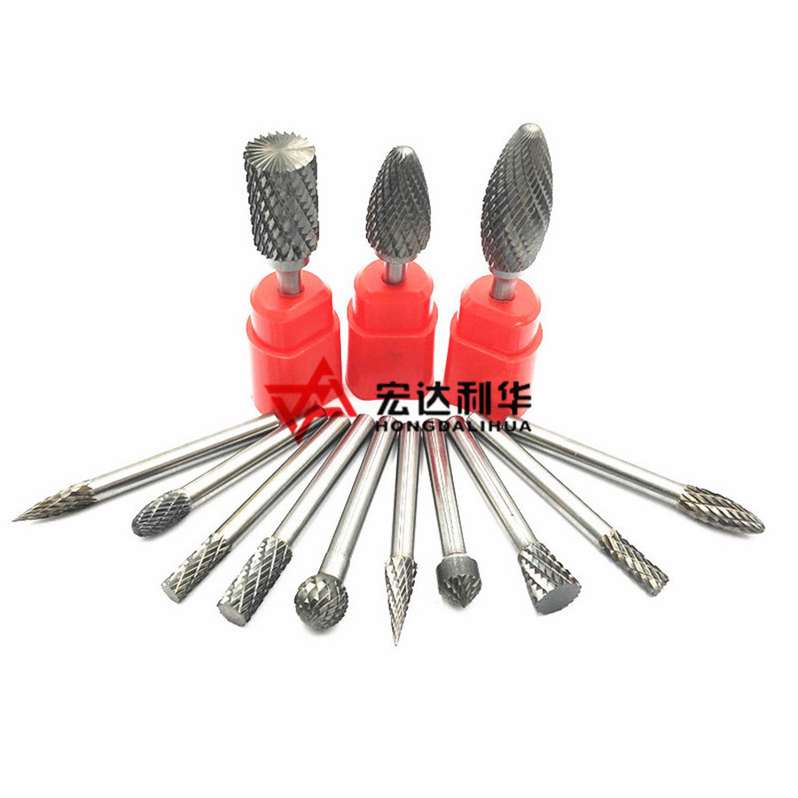 Cylindrical Cut Tungsten Carbide Burr Bur Cutting Tool Die Grinder 1/4