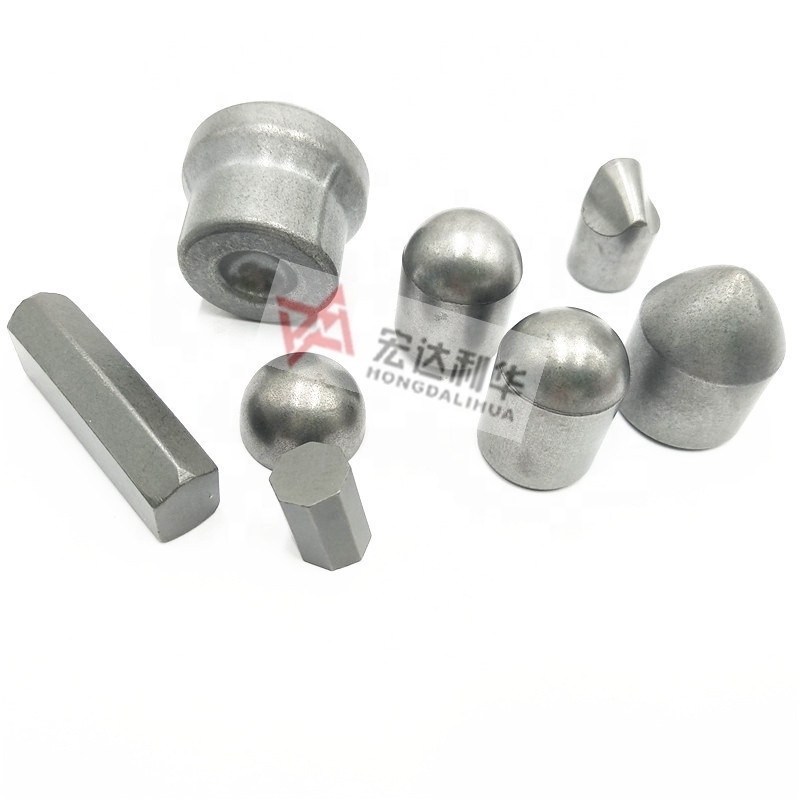 YG15 K034 Tungsten carbide mining rock button tip drilling spare parts round shank miner bit coal mining tools cutters