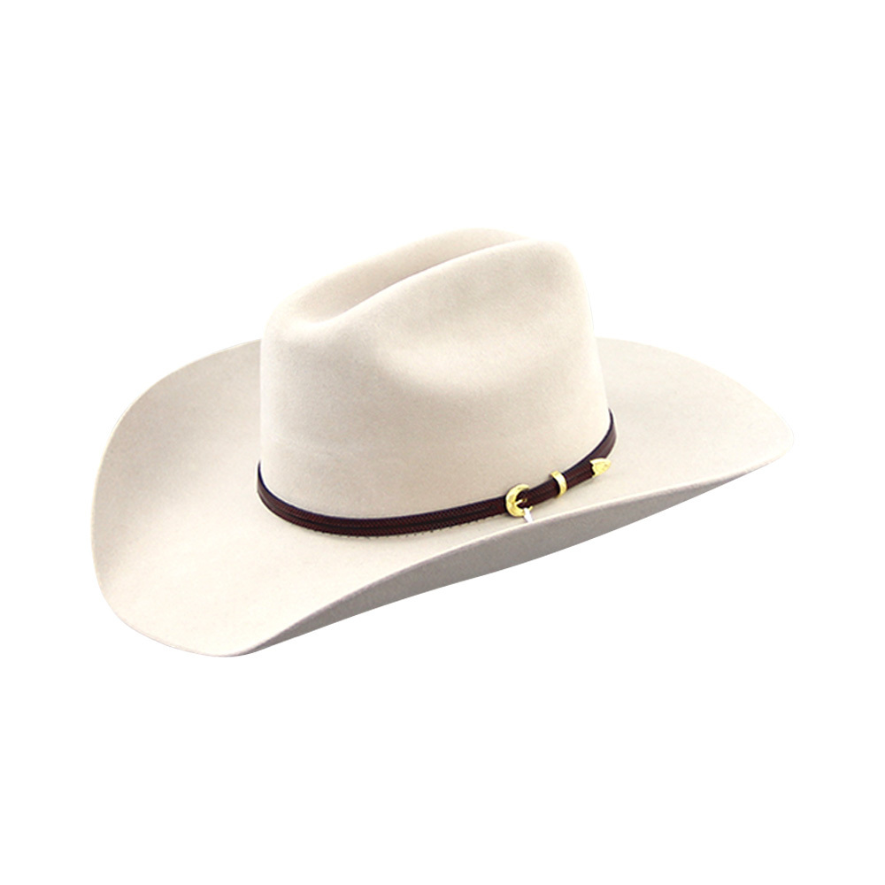 LiHua New Fashion Light Camel Cowboy Hat 100%Australian Rabbit Hat Waterproof Wide Cowboy Fedora Hats