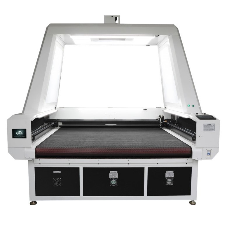 Lihua Large Vision Ccd Camera Digital Laser Cutting Machine With Conveyor Table For Curtain Fabric Cloth