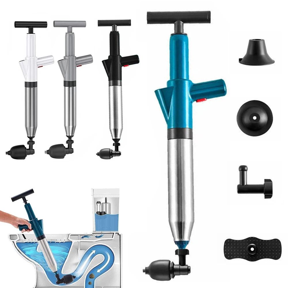 Drain Opener High Pressure Pump Cleaner Dredge Toilet Plungers Air Gun Blaster Sink Pipe Uncover Remover Pipe Bath Dredging Clog