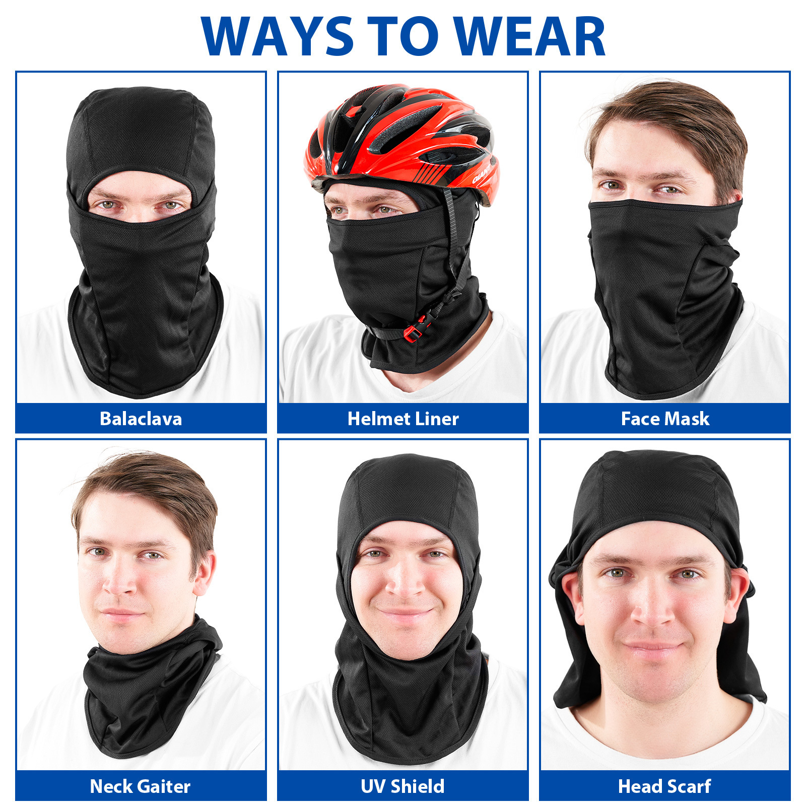 Wholesale Sun UV Protection Balaclava Ski Mask Men Women Bike Motorcycle Helmet Liner Customize Balaclava Face Mask