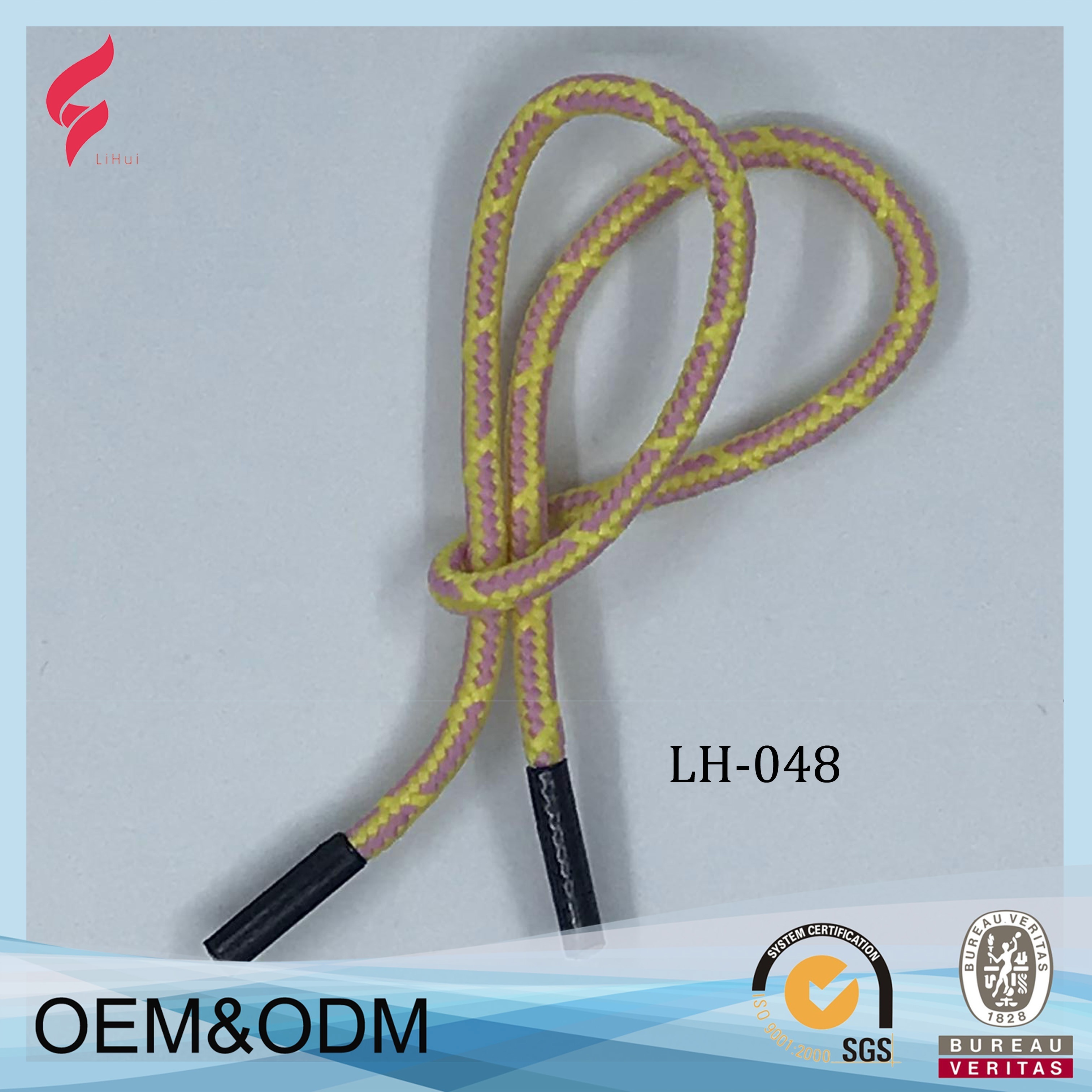 15MM Hoodie Drawcord Supplying Flat Cord With Pvc Soft Draw Cord End