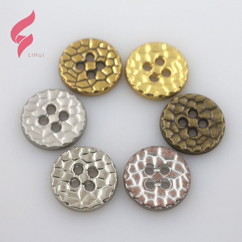 Lihui hardware Brand Name Roses Gold Logo Metal Custom gold brass four parts metal button snaps Custom 15mm Metal Silver Snap