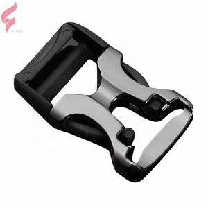 Lihui Wholesale Hardware Accessories Custom 20mm Automatic Nylon Magnetic Plastic Buckle Quick Release Buckle For Pet Collar