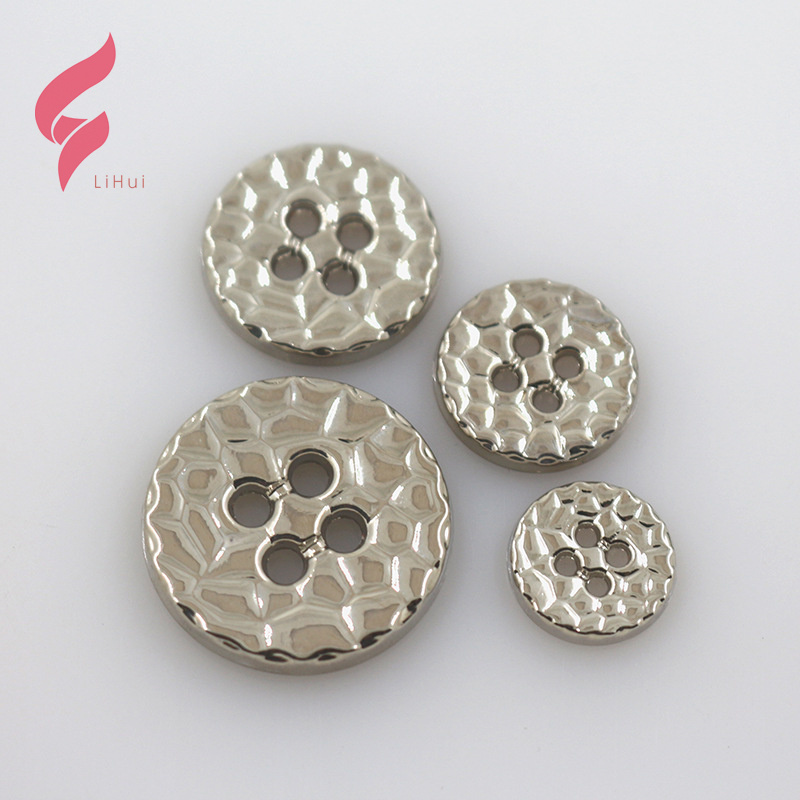 Lihui hardware Brand Name Roses Gold Logo Metal Custom gold brass four parts metal button snaps Custom 15mm Metal Silver Snap