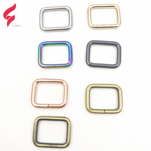 High quality 1 inch rectangle handbag ring handbag accessories hardware square rings for bag decorative buckle