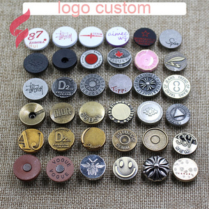 Lihui hardware high quality Accessories And Rivets Design Alloy Press Stud Snap Custom Logo Denim Buttons Jeans Button