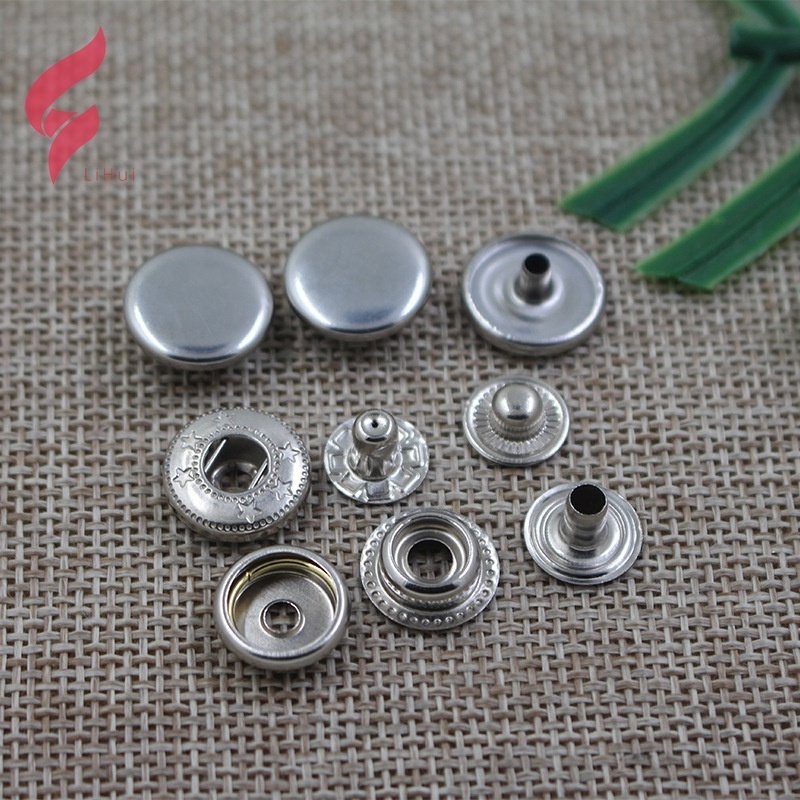 Lihui hardware jeans buttons with logo shank button Light gold coat Enamel Custom Button