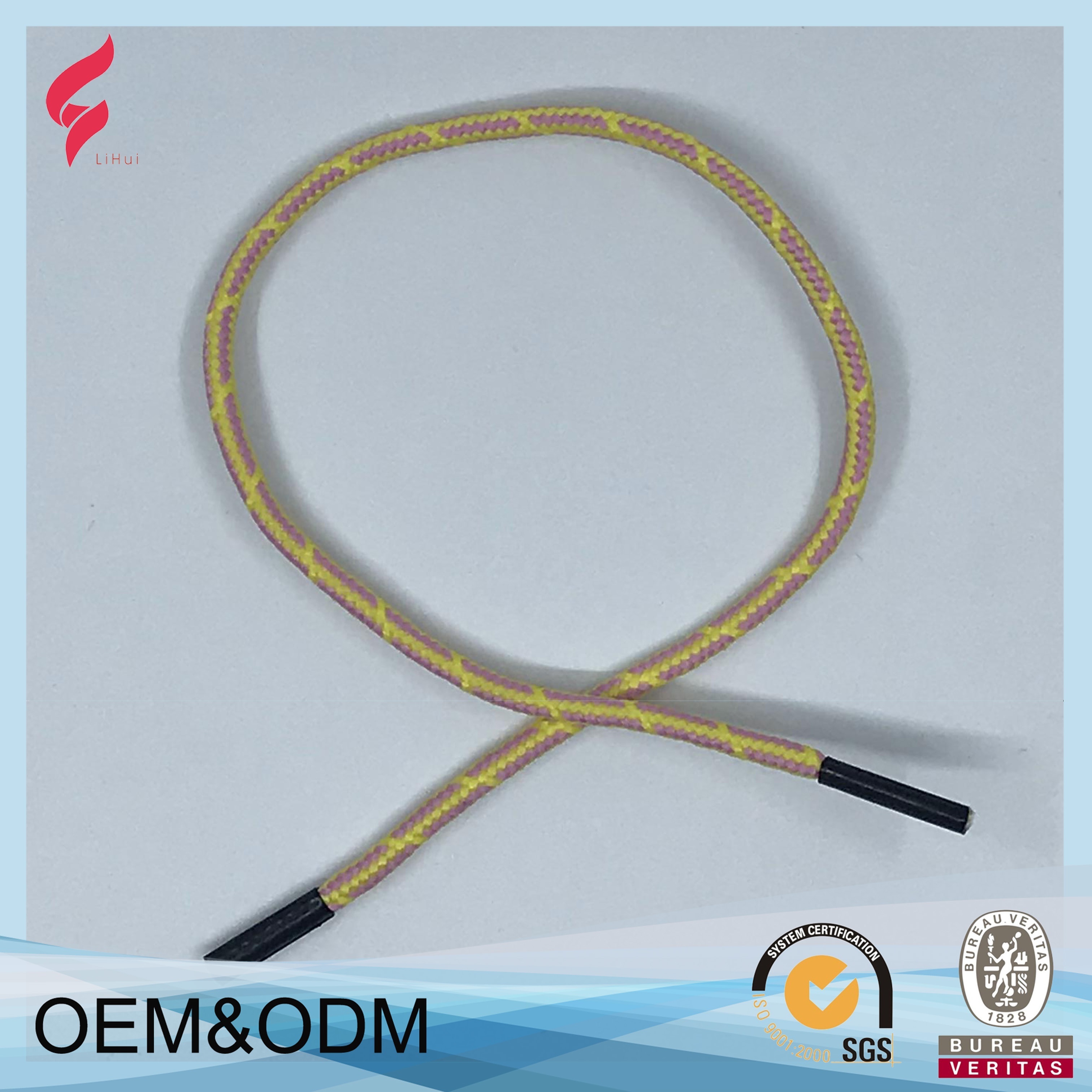 15MM Hoodie Drawcord Supplying Flat Cord With Pvc Soft Draw Cord End