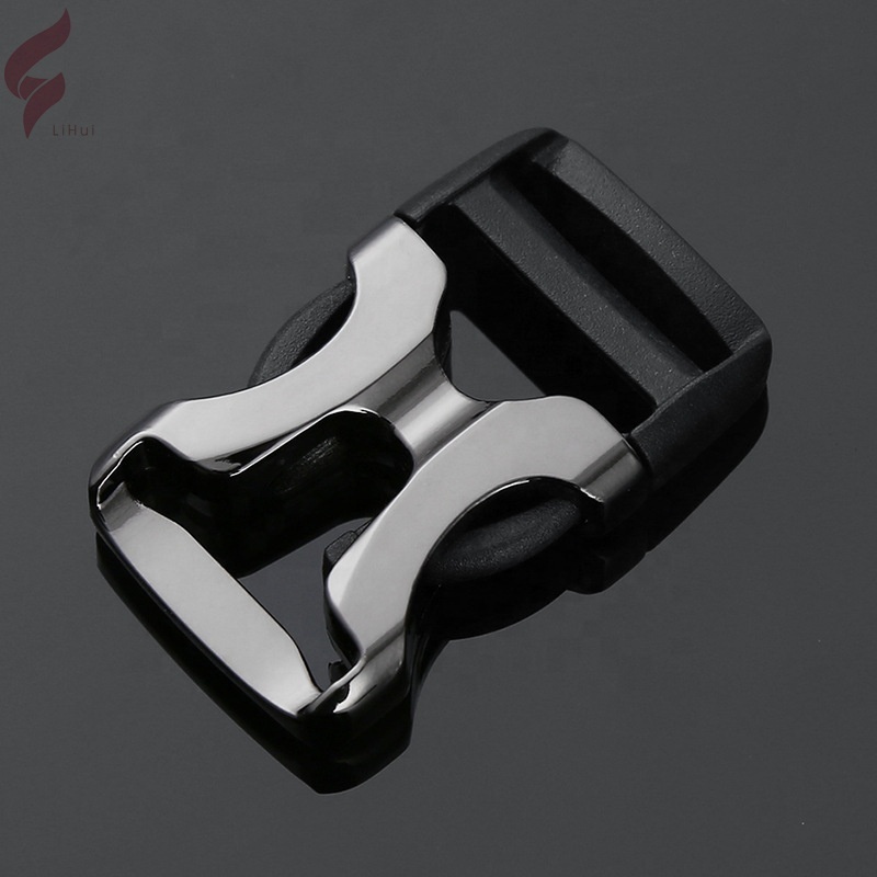 Lihui Wholesale Hardware Accessories Custom 20mm Automatic Nylon Magnetic Plastic Buckle Quick Release Buckle For Pet Collar