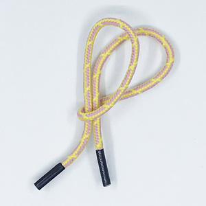 15MM Hoodie Drawcord Supplying Flat Cord With Pvc Soft Draw Cord End