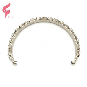 LiHui hardware fashion handle gold hardware accessories D ring parts purse handles bag handles for handbags