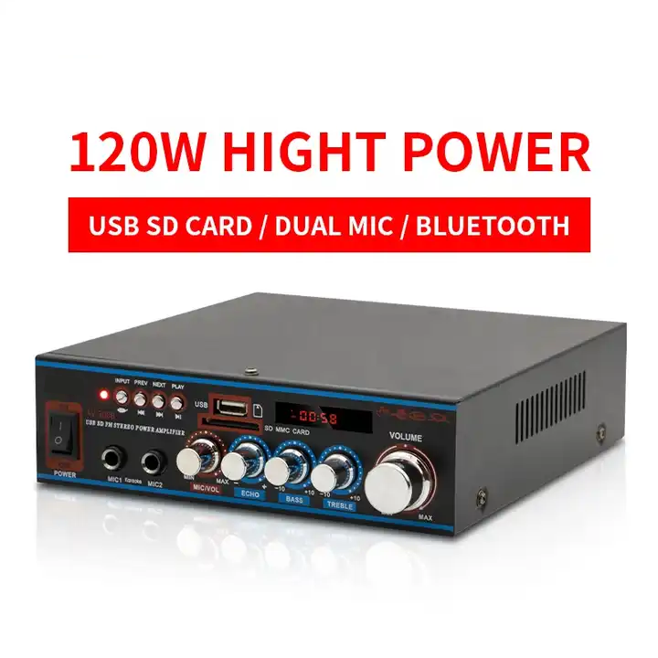 Lihui 2.0 High Performance Bluetooth Mini HIFI Amplifiers Sound MUsic Audio Power Amplifiers For Home 4-6 Inch Horn TV Computer