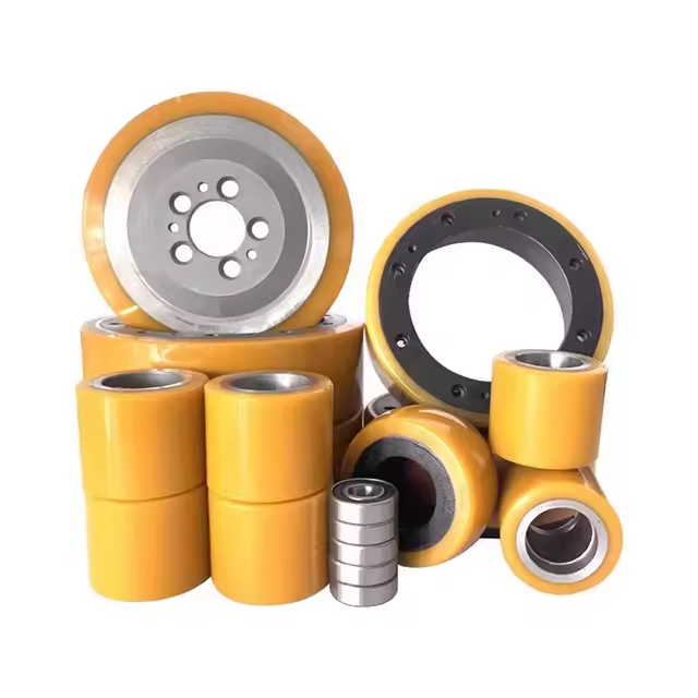 Factory Price 80 * 80-52 load-bearing wheel Electric Forklift Roller PU Drive Wheel AGV Polyurethane Drive Wheel