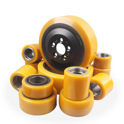 High quality stacker electric motor spares parts forklift drive wheel with PU/Rubber wheel