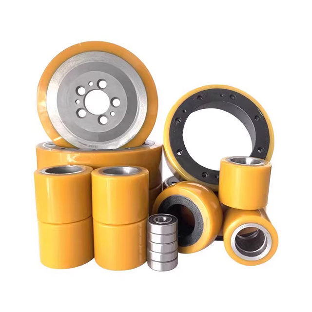 High quality stacker electric motor spares parts forklift drive wheel with PU/Rubber wheel