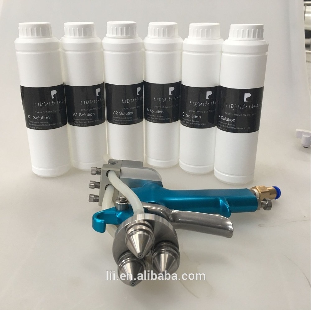 Hot Sale Chrome Paint liquid chrome painting machine & chrome and gold spray water machine & spray chrome kit