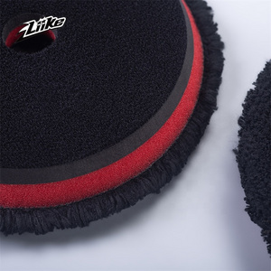 Auto Black 5 Inch Wool Polishing Pad Light Cut Polishing Pad For Automotive Detail Polishing