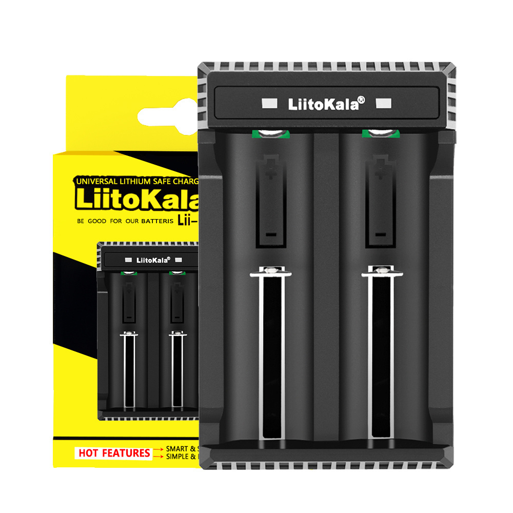 LiitoKala Lii-L2 18650 battery charger for 3.7V 26650 21700 20700 20650 18500 18490 18350 CR123A Rechargeable Battery Charger